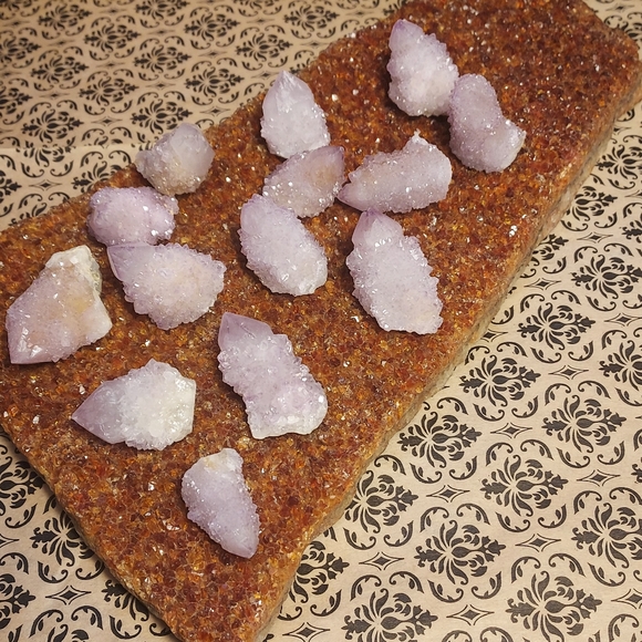 =1 DAY SALE~ LOT Purple Amethyst Spirit Quartz Crystals Cactus Pineapple Cluster - Picture 16 of 16